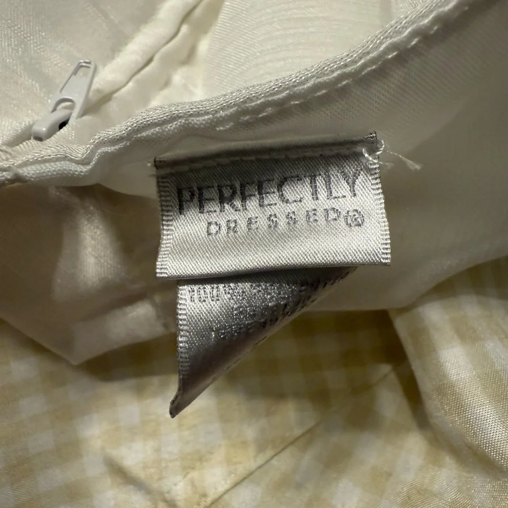 Girls Perfectly Dressed sleeveless lined white &light beige checked dress Size 7